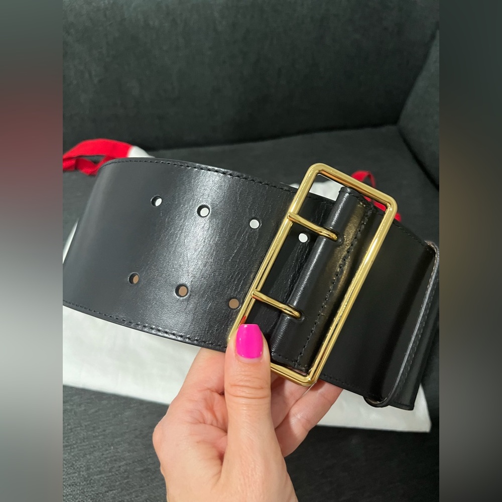 Alexander McQueen double-buckle wide belt